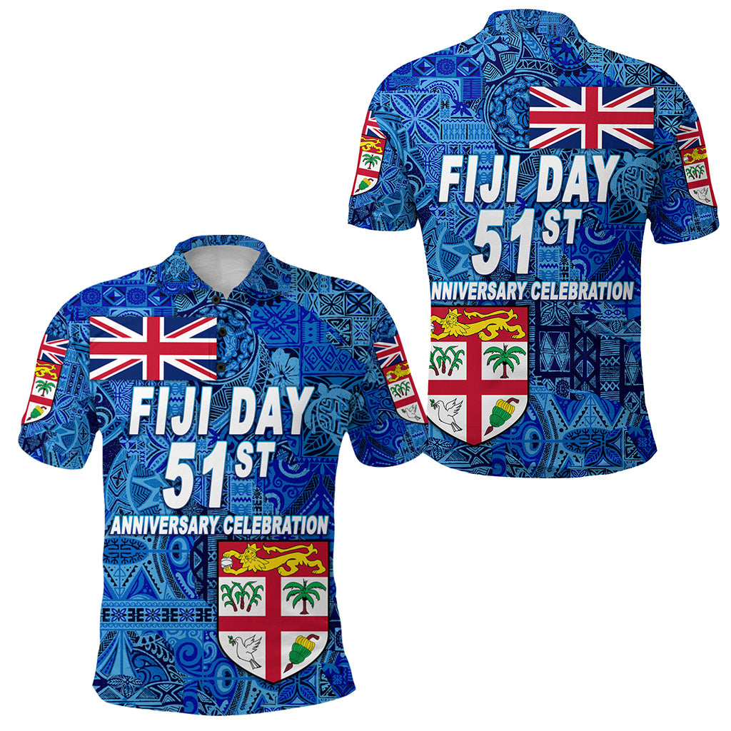 Fiji Day Polo Shirt Independence Anniversary Original Style LT8 Unisex Blue - Polynesian Pride