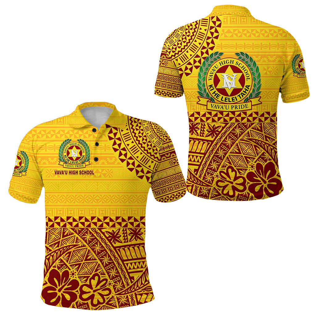 Tonga Vavau High School Polo Shirt Kupesi Vibes Yellow LT8 - Polynesian Pride