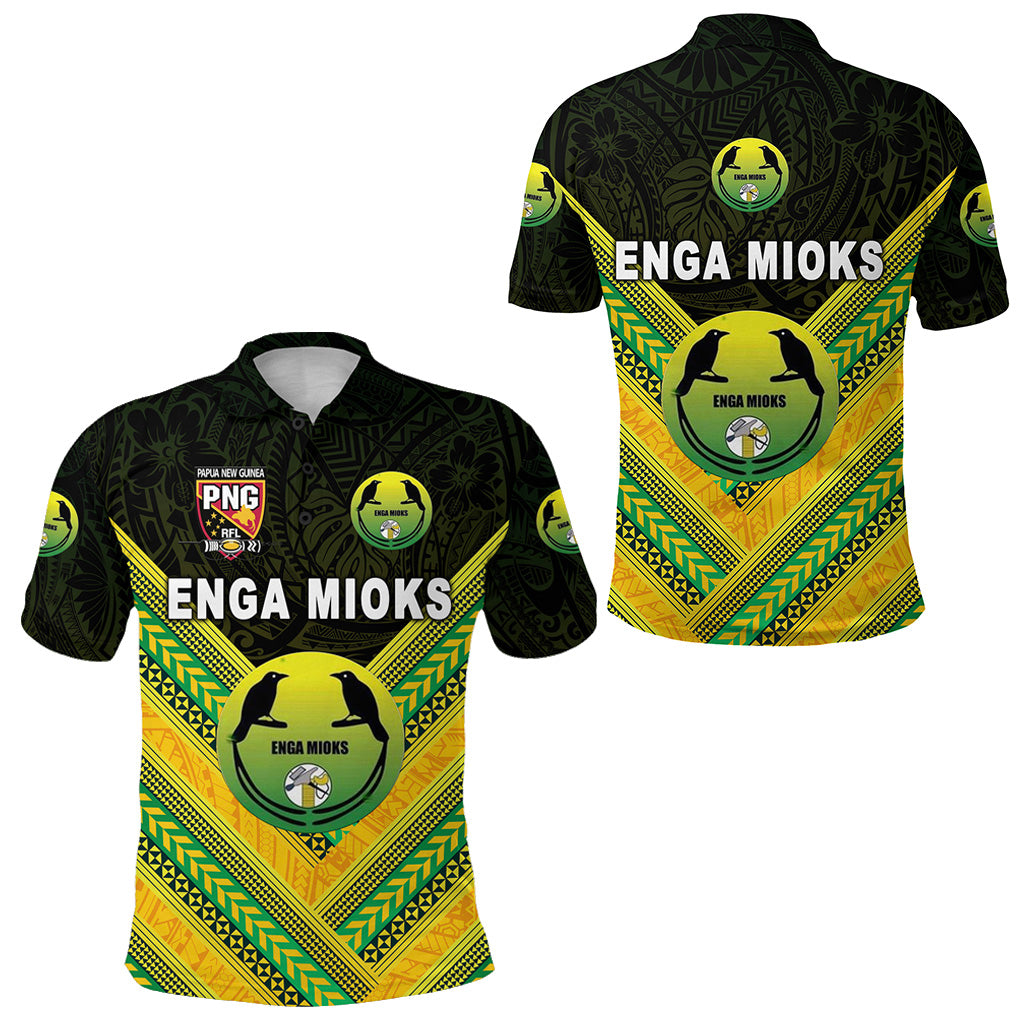 Papua New Guinea Enga Mioks Polo Shirt Rugby Original Style Black LT8 Unisex Black - Polynesian Pride