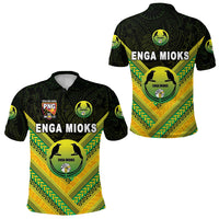 Papua New Guinea Enga Mioks Polo Shirt Rugby Original Style Black LT8 Unisex Black - Polynesian Pride