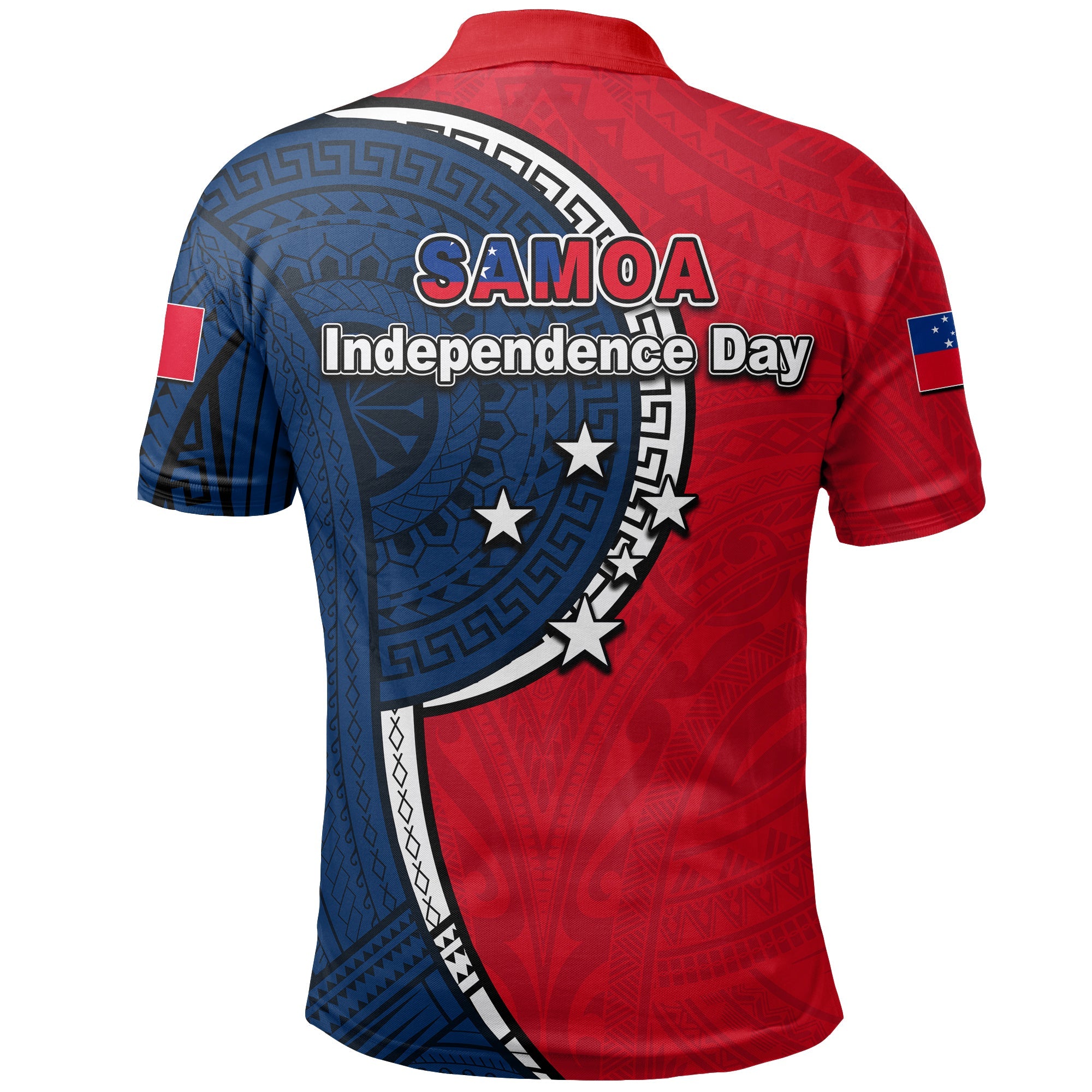 Samoa Independence Day Tribal Tattoo Polo Shirt No.1 LT6 - Polynesian Pride