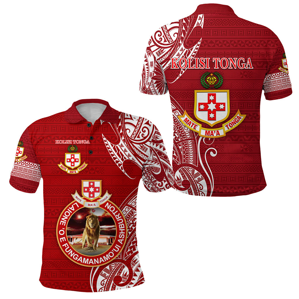 Kolisi Tonga Mate Maa Tonga Polo Shirt Laione O E FungamanamoUi Ashburton LT8 Unisex Red - Polynesian Pride