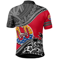 Tahiti Polo Shirt Fall In The Wave K7 - Polynesian Pride