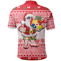 Tonga Christmas Polo Shirt Cool Santa Claus LT6 - Polynesian Pride