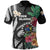 Cook Islands All Over Print Polo Shirt Coat Of Arms Polynesian With Hibiscus Black - Polynesian Pride