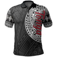Custom Tonga Polo Shirt Ngatu Black Style LT6 Unisex Black - Polynesian Pride
