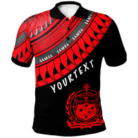 Samoa Custom Polo Shirt Ginger Lei Red Pattern Unisex Red - Polynesian Pride