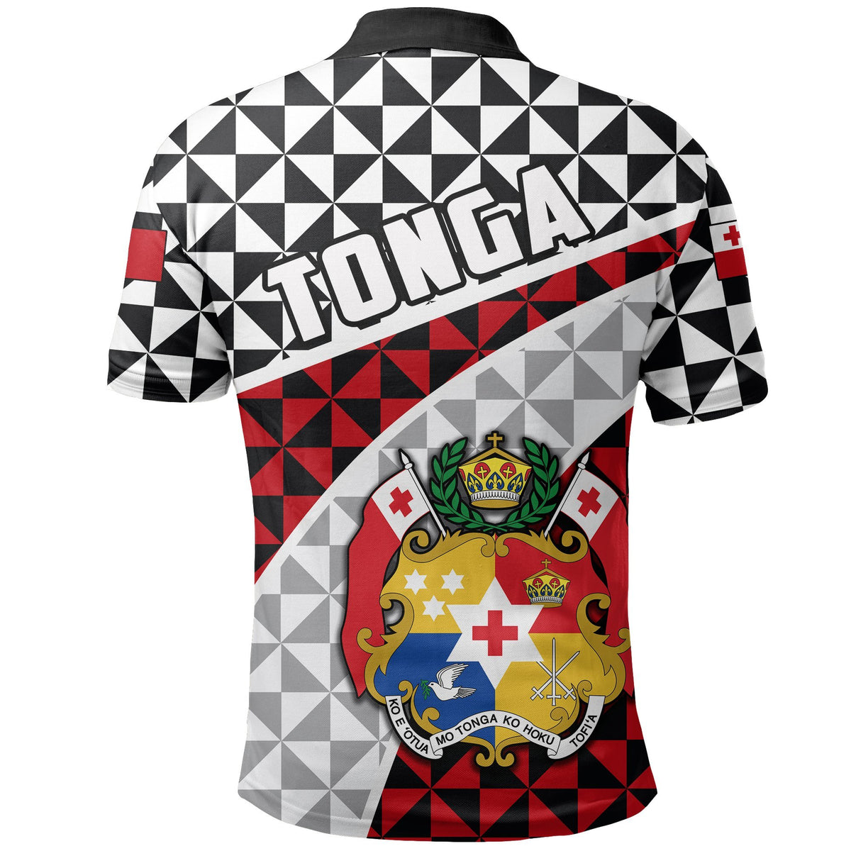 Tonga All Over Print Polo Shirt Coat Of Arms - Polynesian Pride