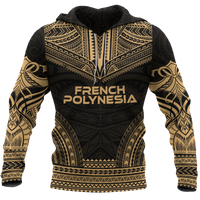 French Polynesia Gold Chief Hoodie Unisex Gold - Black - Polynesian Pride