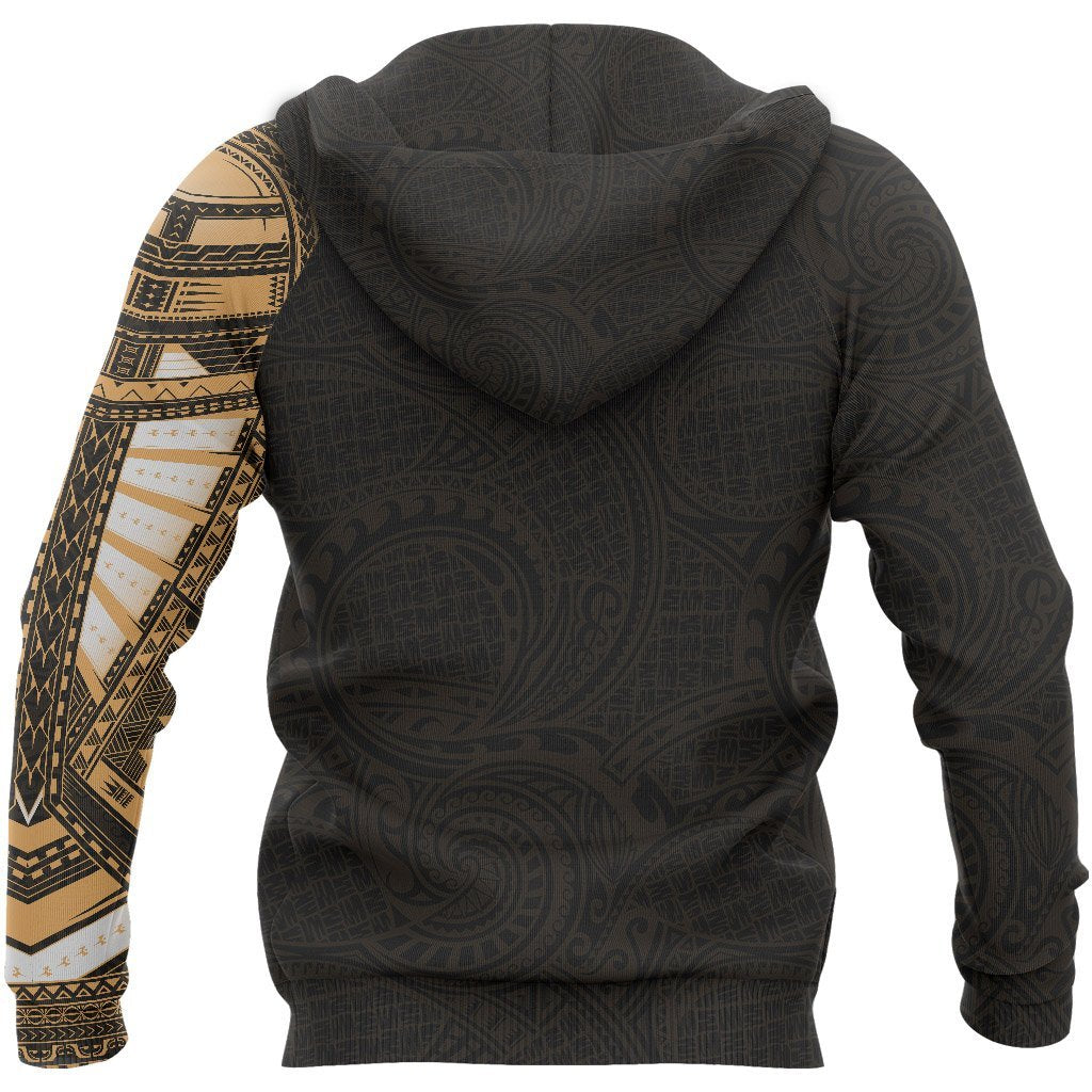 Hoodie Polynesian Turtle Tribal Tattoo Style Golden - Polynesian Pride
