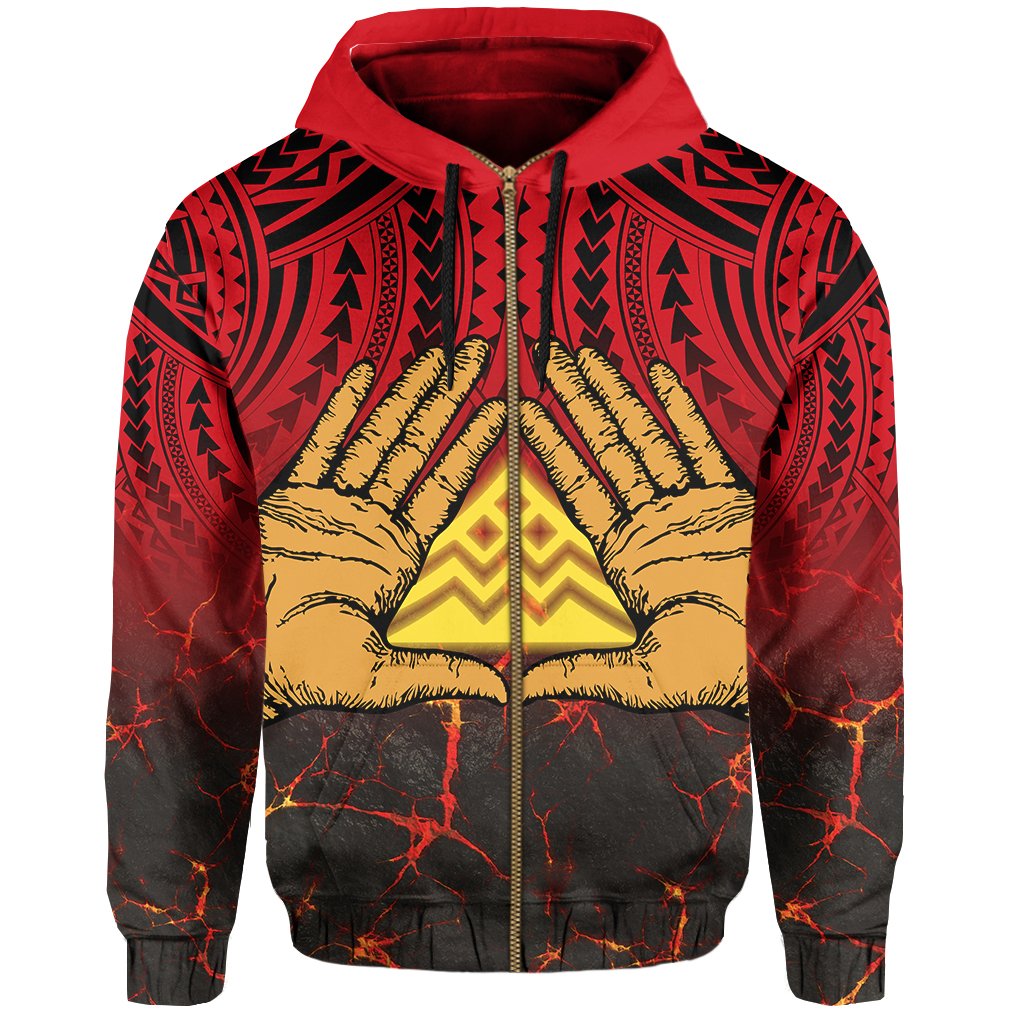 Hawaii Hoodie Zip Protect Mauna Kea - Polynesian Pride