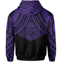 Polynesian Skull Hawaii Hoodie Purple Circle Style - Polynesian Pride