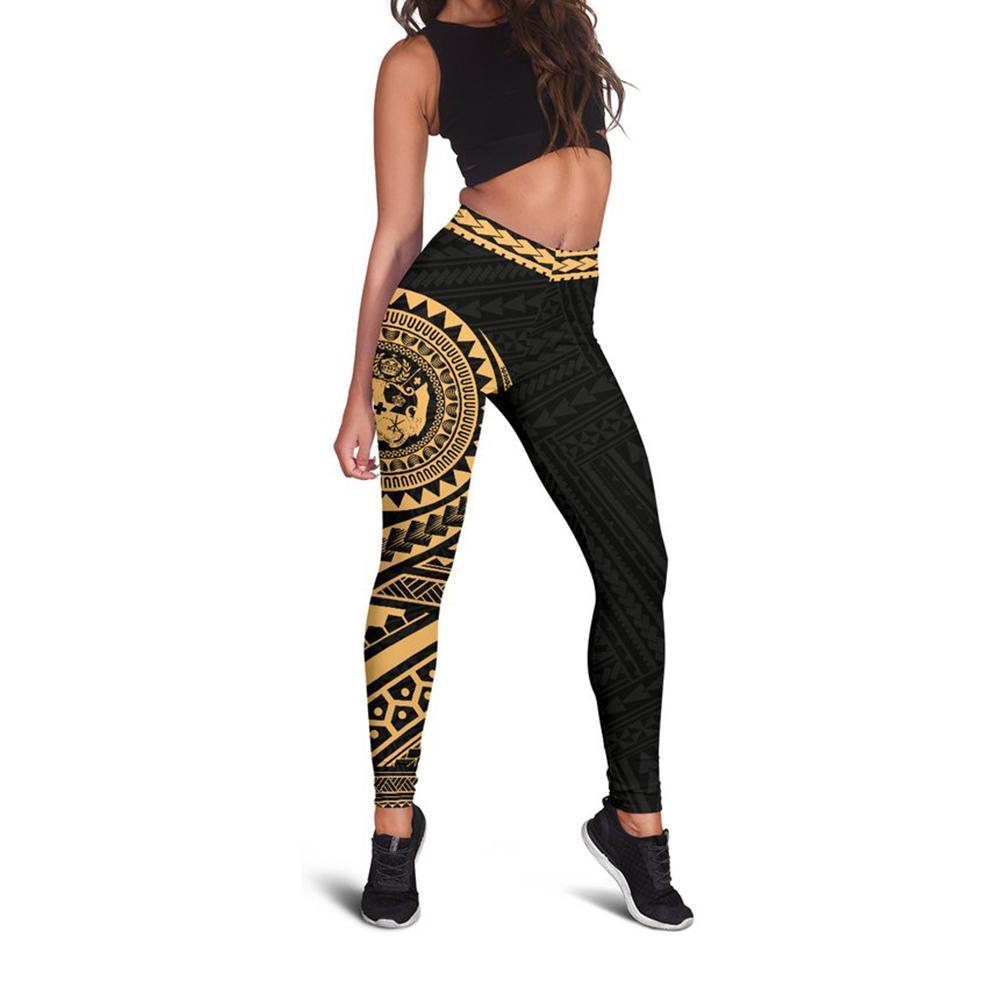Tonga Polynesian 6th Leggings (Gold) A6 - Polynesian Pride