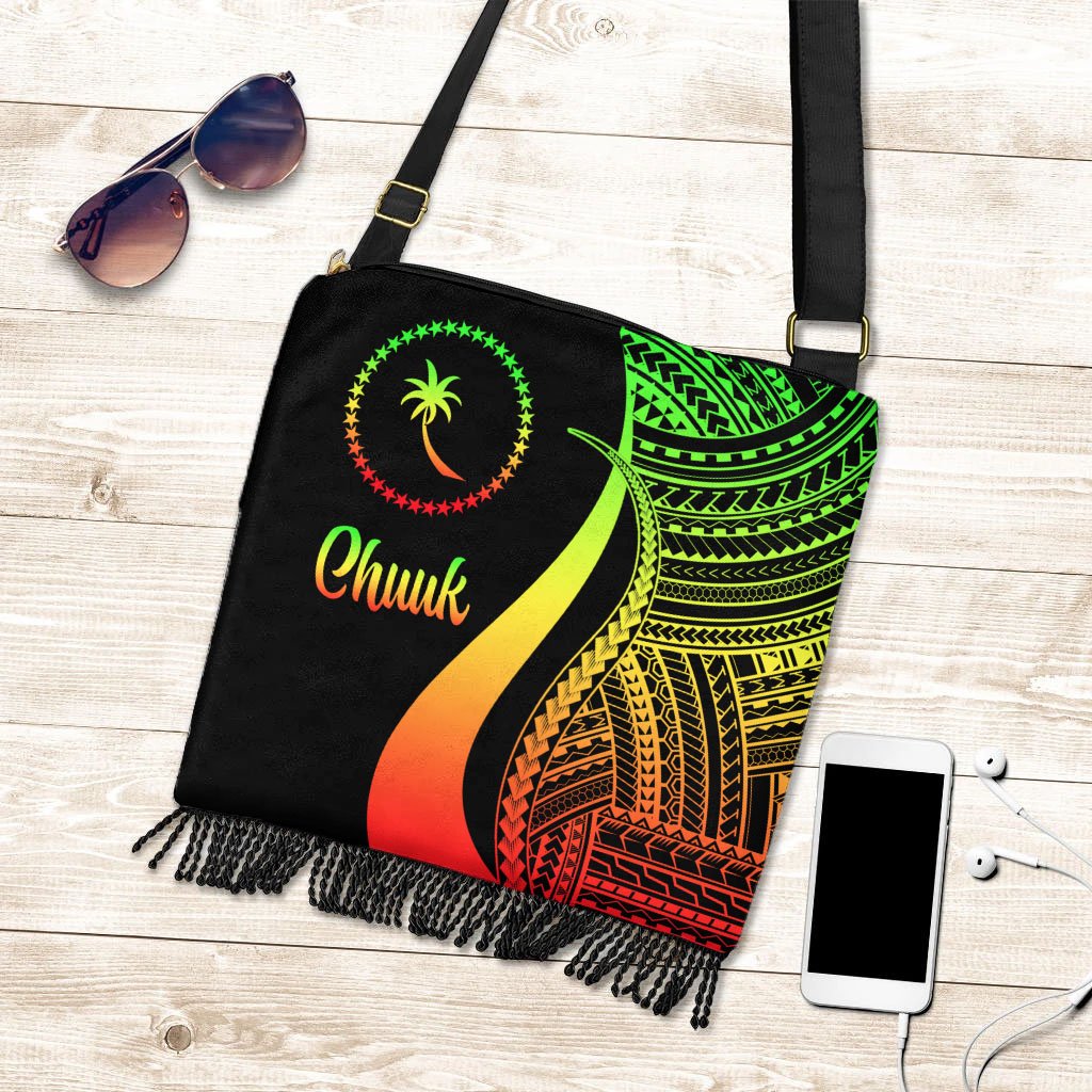 Chuuk Boho Handbag - Reggae Polynesian Tentacle Tribal Pattern Boho Handbag One Size Reggae - Polynesian Pride