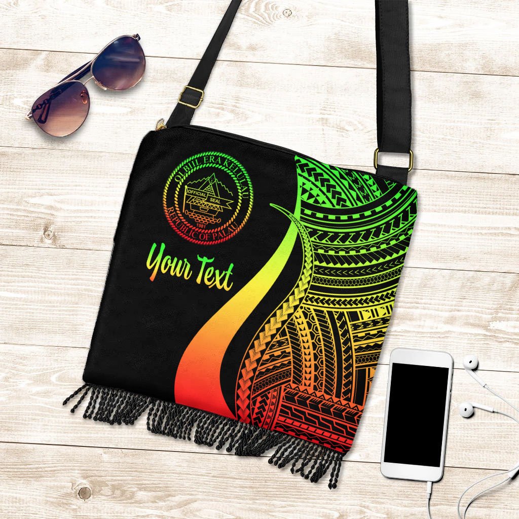 Palau Custom Personalised Boho Handbag - Reggae Polynesian Tentacle Tribal Pattern Crest Boho Handbag One Size Reggae - Polynesian Pride