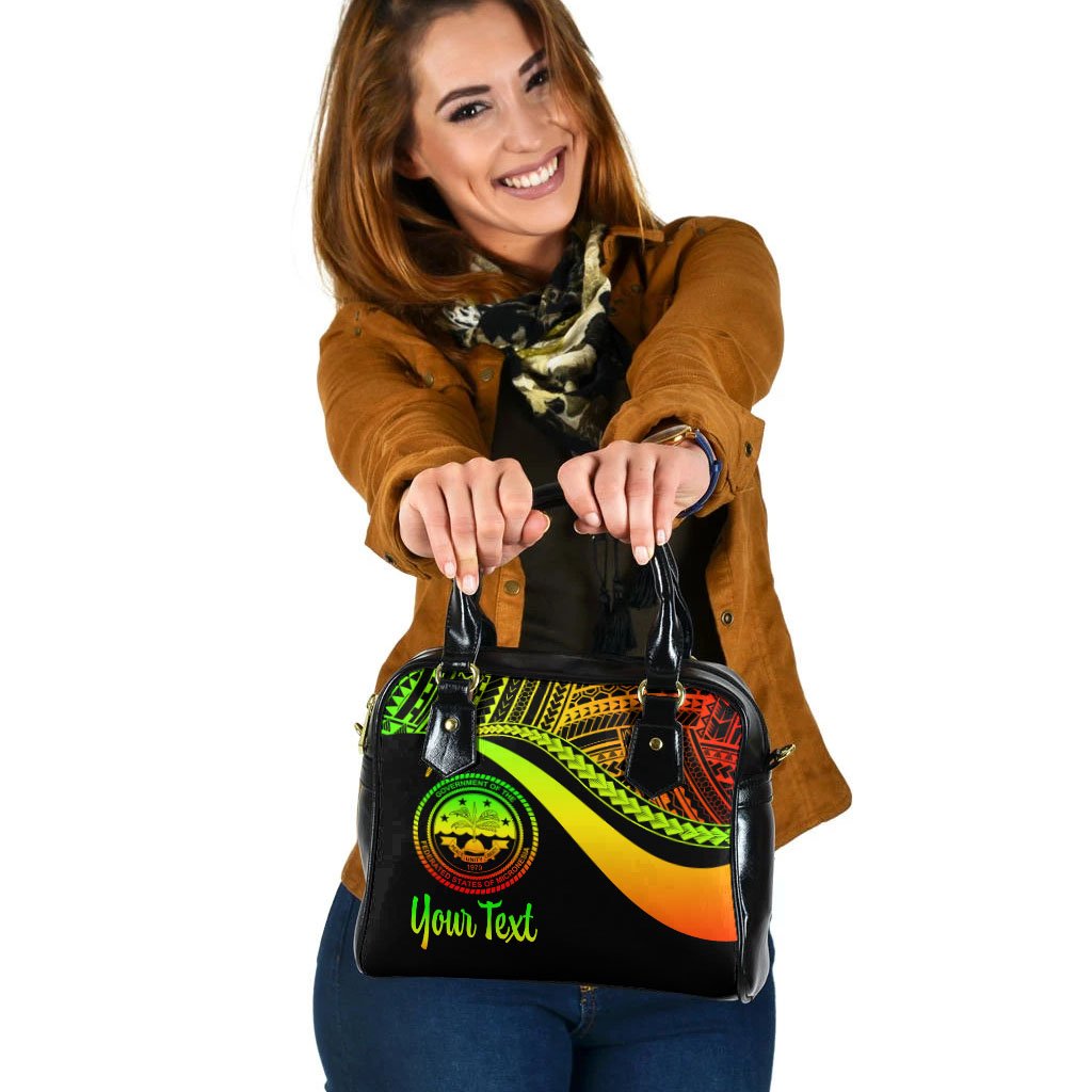 Federated States of Micronesia Custom Personalised Shoulder Handbag - Reggae Polynesian Tentacle Tribal Pattern One Size Reggae - Polynesian Pride