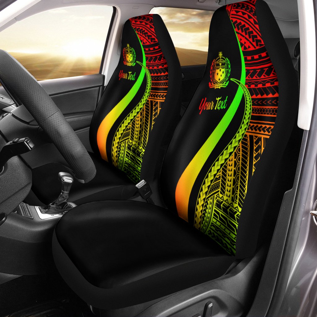 Samoa Custom Personalised Car Seat Covers - Reggae Polynesian Tentacle Tribal Pattern Universal Fit Reggae - Polynesian Pride