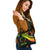 Cook Islands Custom Personalised Shoulder Handbag - Reggae Polynesian Tentacle Tribal Pattern - Polynesian Pride