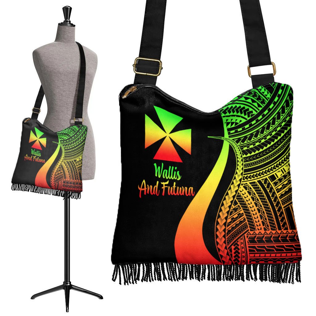 Wallis And Futuna Boho Handbag - Reggae Polynesian Tentacle Tribal Pattern - Polynesian Pride