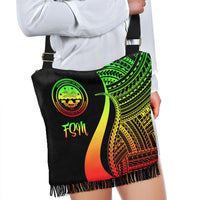 Federated States of Micronesia Boho Handbag - Reggae Polynesian Tentacle Tribal Pattern - Polynesian Pride