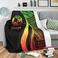 Tonga Premium Blanket - Reggae Polynesian Tentacle Tribal Pattern - Polynesian Pride
