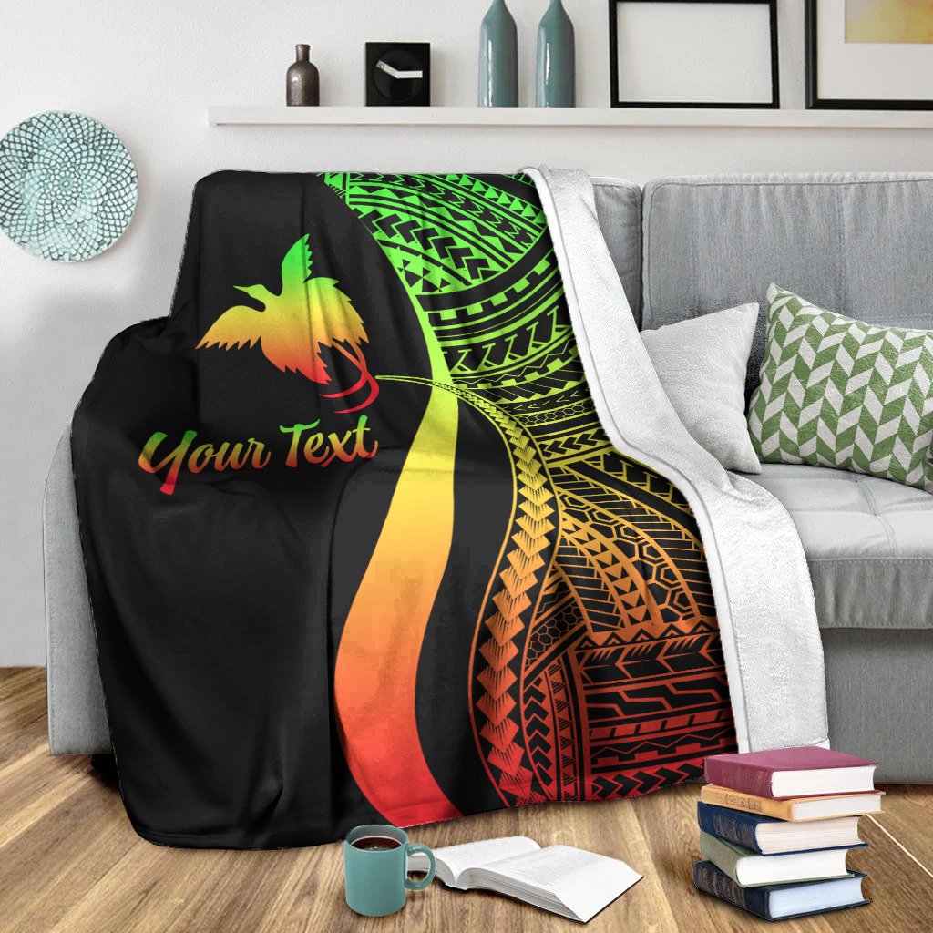 Papua New Guinea Custom Personalised Premium Blanket - Reggae Polynesian Tentacle Tribal Pattern - Polynesian Pride