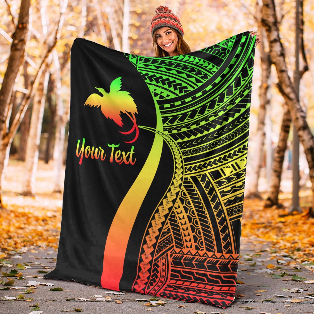 Papua New Guinea Custom Personalised Premium Blanket - Reggae Polynesian Tentacle Tribal Pattern - Polynesian Pride