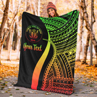 Niue Custom Personalised Premium Blanket - Reggae Polynesian Tentacle Tribal Pattern - Polynesian Pride