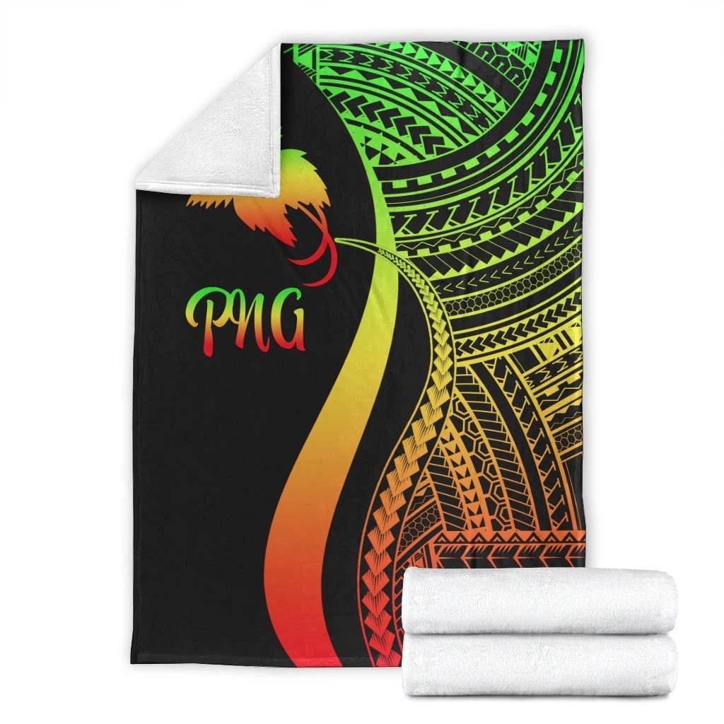 Papua New Guinea Premium Blanket - Reggae Polynesian Tentacle Tribal Pattern - Polynesian Pride