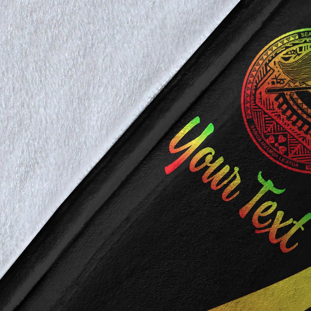 American Samoa Custom Personalised Premium Blanket - Reggae Polynesian Tentacle Tribal Pattern - Polynesian Pride