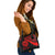 Tahiti Custom Personalised Shoulder Handbag - Red Polynesian Tentacle Tribal Pattern - Polynesian Pride