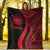 Samoa Premium Blanket - Red Polynesian Tentacle Tribal Pattern - Polynesian Pride