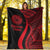 American Samoa Premium Blanket - Red Polynesian Tentacle Tribal Pattern - Polynesian Pride