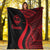 Guam Premium Blanket - Red Polynesian Tentacle Tribal Pattern - Polynesian Pride