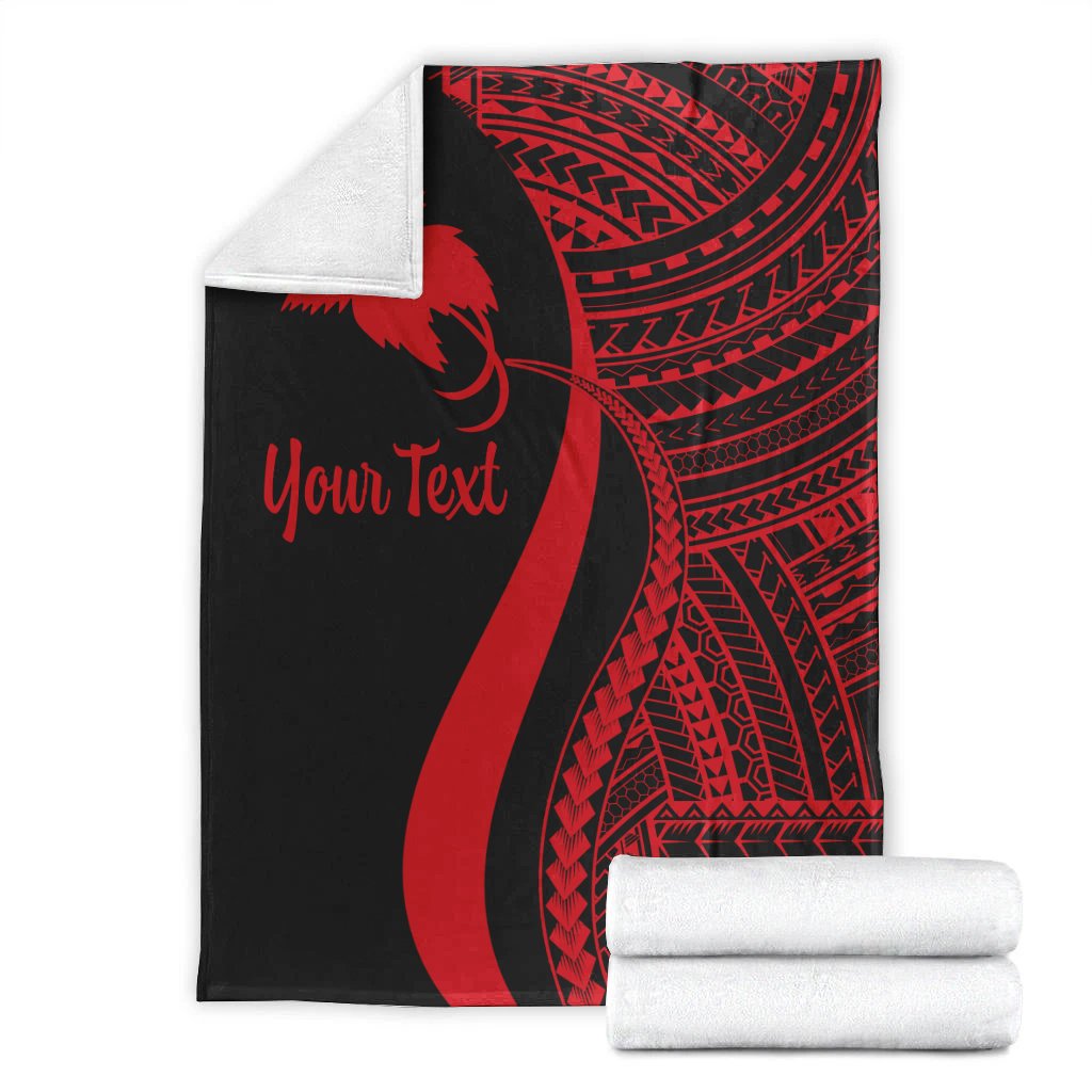 Papua New Guinea Custom Personalised Premium Blanket - Red Polynesian Tentacle Tribal Pattern - Polynesian Pride