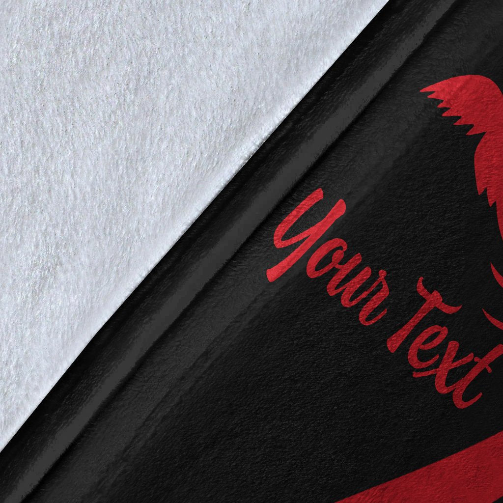 Papua New Guinea Custom Personalised Premium Blanket - Red Polynesian Tentacle Tribal Pattern - Polynesian Pride