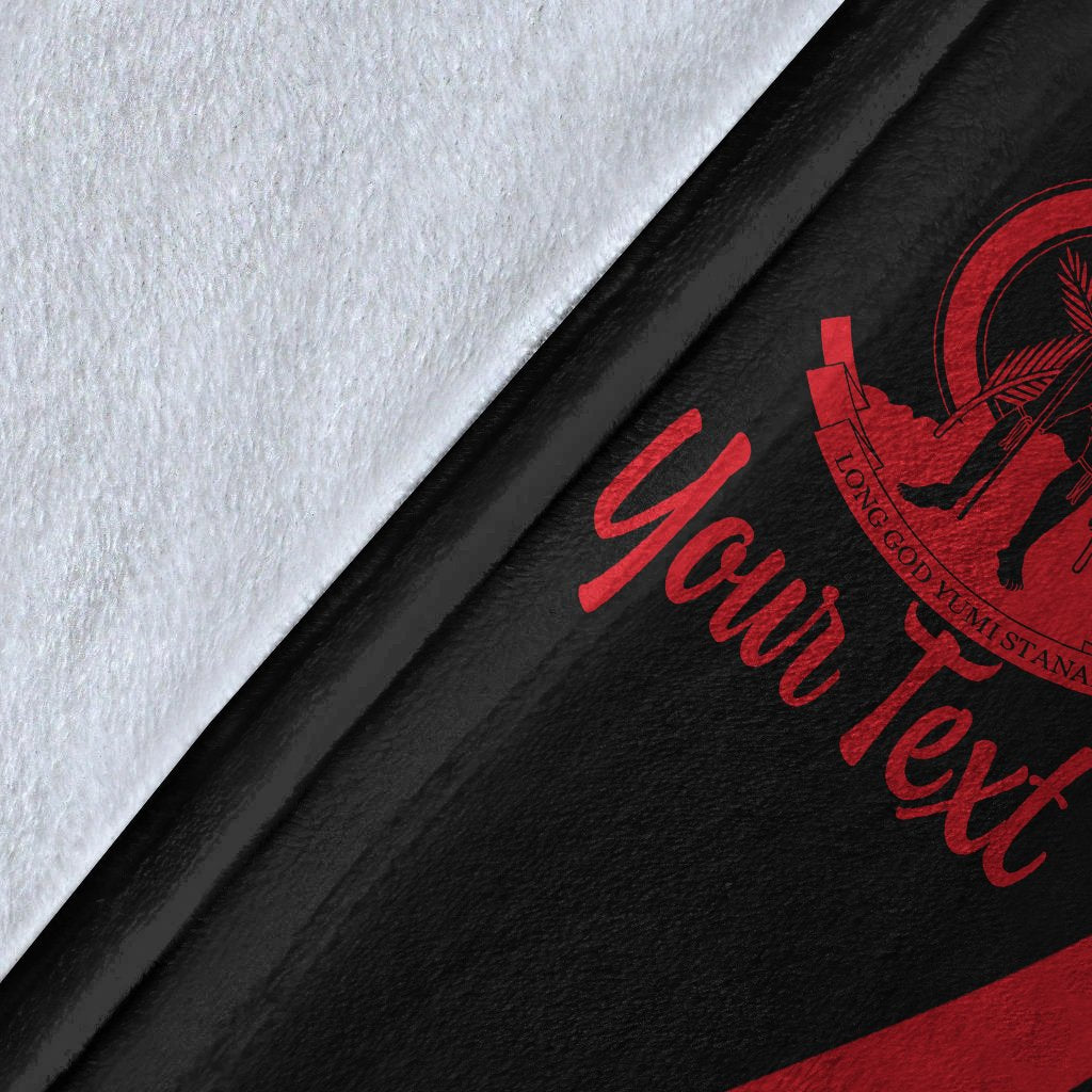 Vanuatu Custom Personalised Premium Blanket - Red Polynesian Tentacle Tribal Pattern - Polynesian Pride