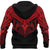 Maori Tattoo Hoodie Hei Matau Abalone Red - Polynesian Pride