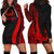 Pohnpei Women's Hoodie Dress - Red Polynesian Tentacle Tribal Pattern Red - Polynesian Pride