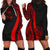 Niue Women's Hoodie Dress - Red Polynesian Tentacle Tribal Pattern Red - Polynesian Pride