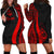 Guam Women's Hoodie Dress - Red Polynesian Tentacle Tribal Pattern Red - Polynesian Pride