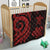 Niue Premium Quilt - Red Tentacle Turtle - Polynesian Pride