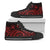 Samoa High Top Shoes - Red Tentacle Turtle Unisex Black - Polynesian Pride