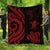 Niue Premium Quilt - Red Tentacle Turtle - Polynesian Pride