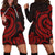 Cook Islands Women Hoodie Dress - Red Tentacle Turtle Red - Polynesian Pride