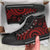 Marshall Islands High Top Shoes - Red Tentacle Turtle Crest - Polynesian Pride