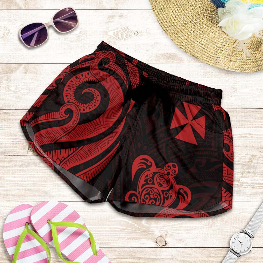 Wallis and Futuna Women's Short - Red Tentacle Turtle Women Red - Polynesian Pride