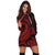 Marshall Islands Women Hoodie Dress - Red Tentacle Turtle - Polynesian Pride