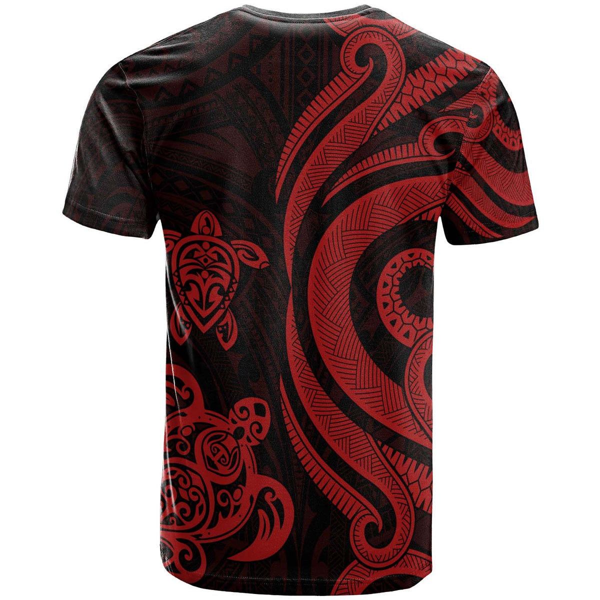 Wallis and Futuna T Shirt Red Tentacle Turlte - Polynesian Pride