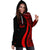 Chuuk Women's Hoodie Dress - Red Polynesian Tentacle Tribal Pattern - Polynesian Pride